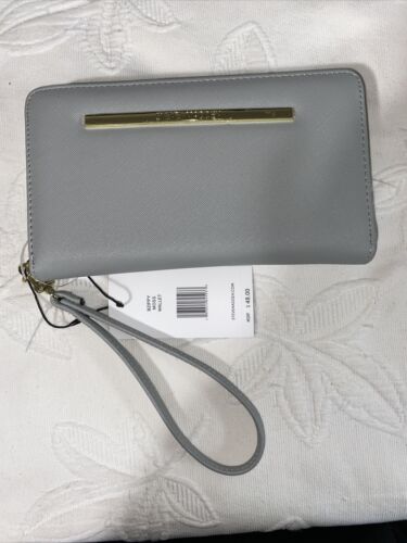 STEVE MADDEN WALLET WRISTLET MOSS/GRAY BZIPPY