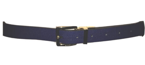 MICHAEL KORS BELT REVERSIBLE TAN/NAVY WITH MK PRINTED LOGO SKINNY JUST ARRIVED