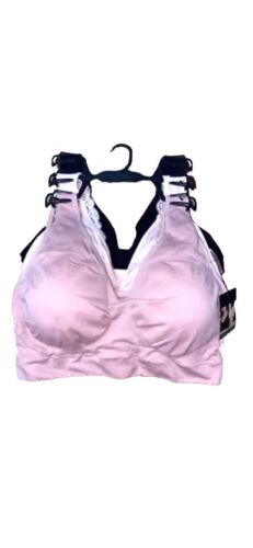 Delta Burke 3-Pack Seamless Bras Size 3X Soft Comfort Lounge Removable Pads