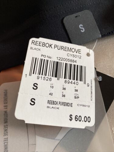 Reebok Women's Puremove Workout Sports Bra SMALL BLACK/ORANGE Retail $60 NEW