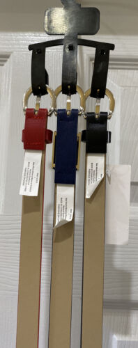 Steve Madden Women's 3 For 1 Belts Skinny Black Navy Red 3 For The Price Of One