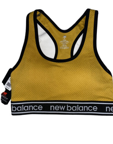 New Balance Medium Impact Sports Bra Style # 1153  SUNFLOWER/ Black MEDIUM NEW