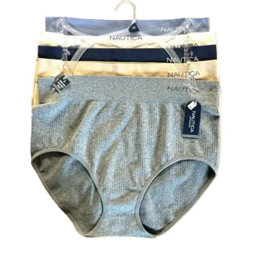 NAUTICA NT9948 - 5 Pack High-Waist Fit Briefs Plus Size ~GREAT FIT!