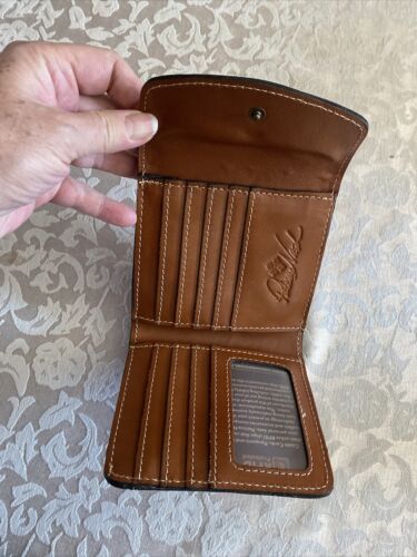 Patricia Nash Group Veg. Tan P40901 Leather REITI Wallet Florence Brown $99!
