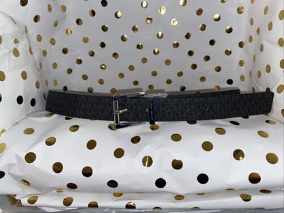 Michael Kors belt Reversible Black To Brown Mini Logo With Silver Buckle￼