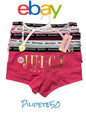 Juicy Couture~Women Boyshort Underwear Panties Cotton Blend 5-Pair JC7530~WOW~M