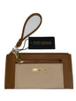 STEVE MADDEN WALLET WRISTLET DETACHABLE CREDIT CARD HOLDER COGNAC/ BLUSH