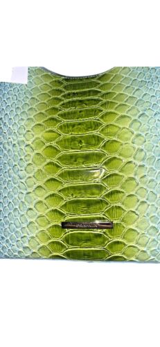 Brahmín Tabitha Limeade Rivers Genuine Leather~ LIGHT BLUE & GREEN~NEW~UNIQUE!