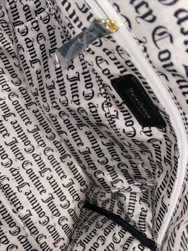 Juicy Couture Women Gothic Stat Black Our Zips Say It All Duffle Weekender Bag