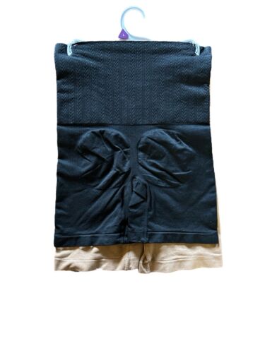 GLORIA VANDERBILT~2 Pack Jaquard Shaping Shorts Seamless~Hi-Wasited ALL SIZES!!!
