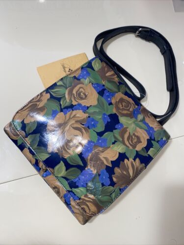 PATRICIA NASH Granada Blue Sky Rose Crossbody Handbag NEW BEAUTIFUL!!