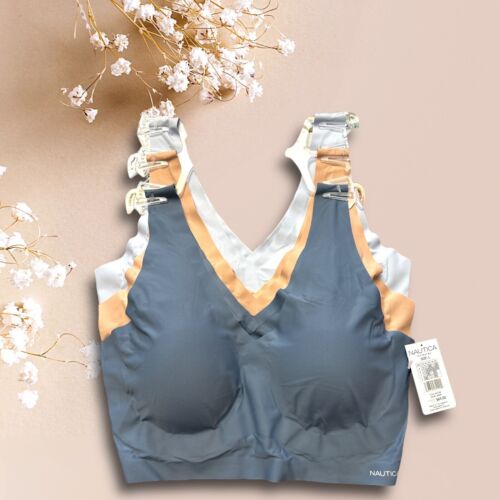 NÁUTICA 3~PACK INTIMATES LOUNGE SIZE L BRAS LASER CUT MULTICOLOR-NT3794~MSRP$64