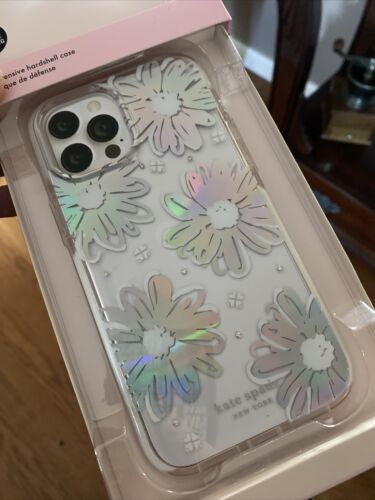 Kate Spade New York Case iPhone12 & 13 Pro Max Floral Silver Iridescent 6.7”