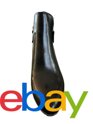 Frye Women’s Black Leather Judith Double Zip Heeled Booties Side Zips US 9 NWT