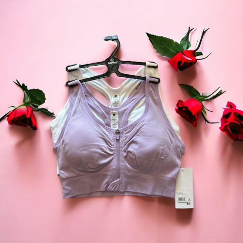 90 Degree By Reflex High Performance~Full Support Sport  Bra Set-Two L~MSRP$58