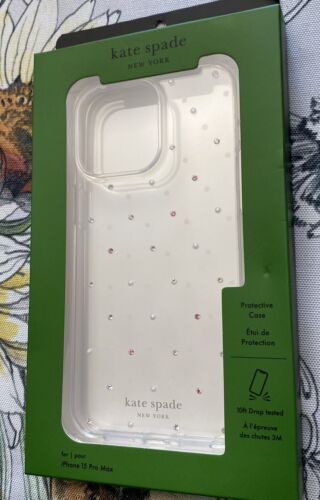 KATE SPADE PHONE CASE iPHONE 15 PRO MAX  MULTICOLOR RHINESTONES BEAUTY!!