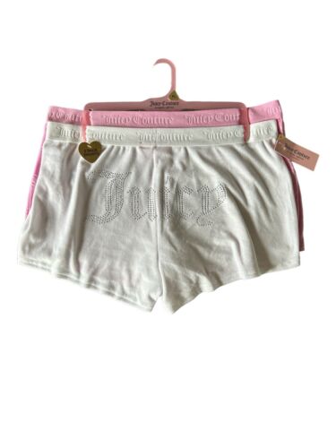 JUICY COUTURE MULTICOLOR  VELOUR RHINSTONES LOGO~JC1751~SLEEP SHORTS ALL SIZES