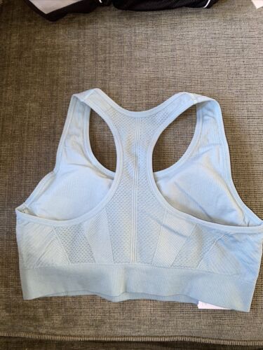 NEW BALANCE Medium Impact Sports Bra Style # 111048 Size XXL Smoked Blue CUTE