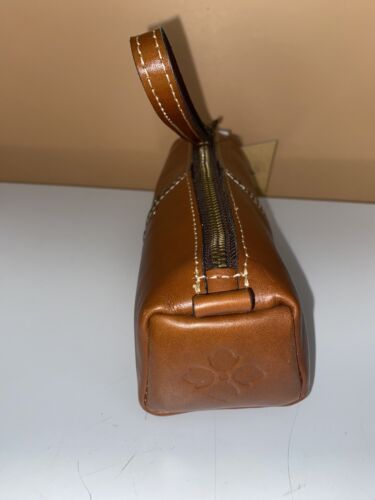 Patricia Nash Isla Oblong Italian Leather Wristlet Veg Tan NEW