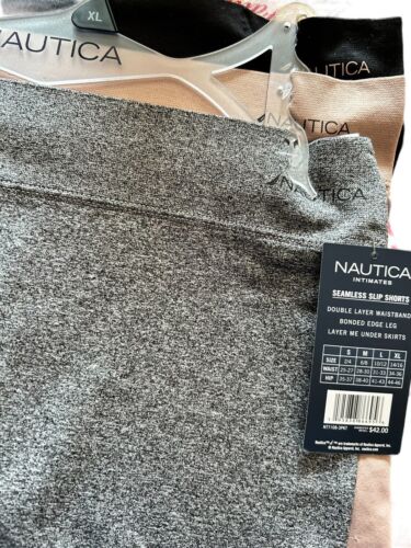 NAUTICA INTIMATES NT7108-3 PCK  SUPER SOFT SEAMLESS SLIP SHORTS~LARGE~GREAT FIT