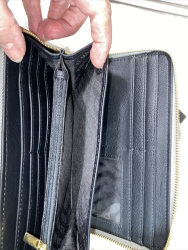 STEVE MADDEN WALLET WRISTLET MOSS/GRAY BZIPPY