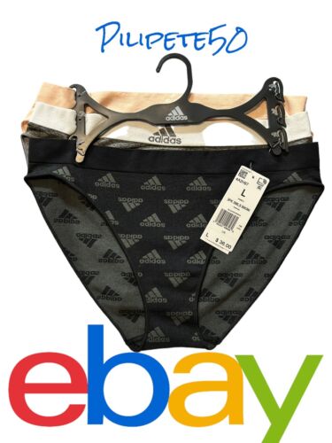 Adidas Women's 3-PK~ Bikini Briefs~ Multicolor~ 4A2H97 (Size L) NWT~MSRP $36