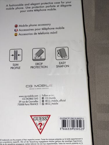 Guess Slim Profile ~ Protective Case iPhone 13 ProMax~Fushia REAR FIND!