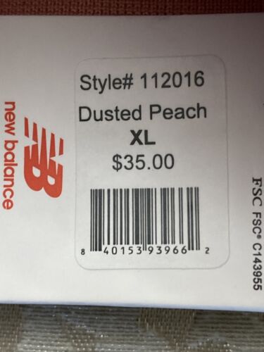New Balance Medium Impact Sports Bra Style# 2016 Dusted Peach /Black Size XL NEW
