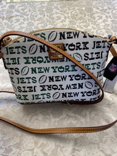 Dooney & Bourke NFL New York Jets Suki Crossbody White Multi $168 NWT