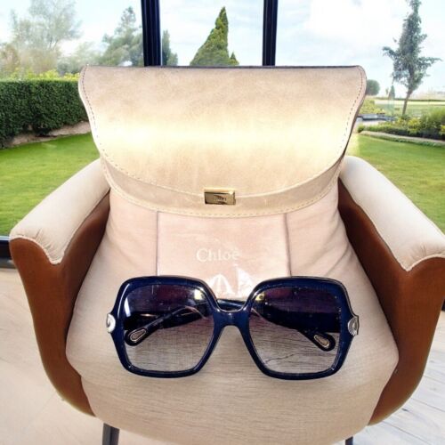 Chloe CE746S 001 Sunglasses Women's Black/Grey Gradient Lens Fashion Square 55mm