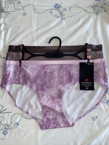 New Balance Super Soft Bikini No Show Tag-less Panties  3 Pack Multicolor -CUTE
