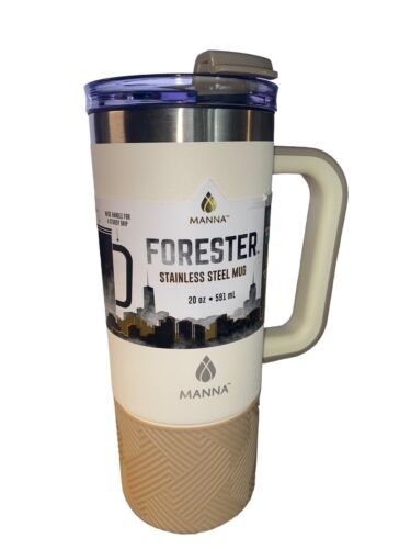 MANNA 20 oz FORESTER TRAVELER DURABLE STAINLESS STEEL MUG~BICOLOR~AUTHENTIC~NWT!