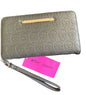 Betsey Johnson Zip Around Wristlet Wallet SKULLS~Military Green~HALLOWEEN~UNIQUE