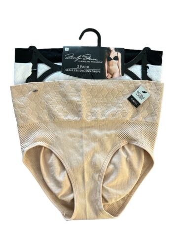 Marilyn Monroe 3 Pk BRIEFS SEAMLESS SHAPER~MULTICOLOR~ MM7217~ALL SIZES~GREAT!