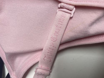 Juicy Couture Intimates Bralettes ~Pink/Black Logo~JC7650~2Pack~ Size Large~CUTE
