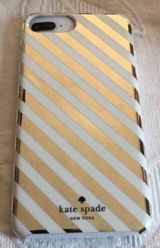 KATE SPADE IPHONE CASE GOLD STRIPED FOR  iPHONE 8 /7/ 6s/ 6  NEW