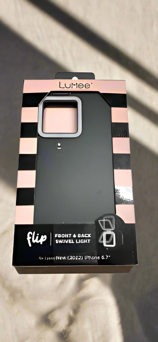 LuMee Flip - iPhone 14 Pro Case - Selfie Phone Cover with 3 Setting LED