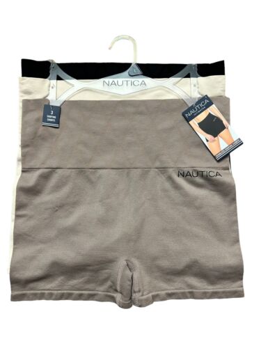 NAUTICA INTIMATES NT7099-3 PCK  SUPER SOFT SEAMLESS SLIP SHORTS LARGE~GREAT FIT!