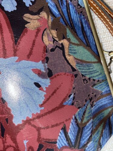 Patricia Nash Blue Forest Hand-Bag Wristlet Savena 100% Authentic Leather CUTE!