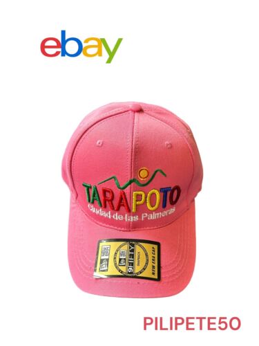 TARAPOTO~Peruvian Amazon Side~Hat Cap Pink Embroidered Multicolor Strap Back NEW