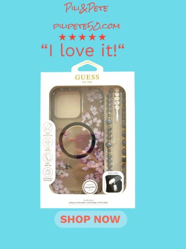 GUESS iPhone 14 Pro Max| 13 Pro Max | 12 Pro Max~Phone Case MagSafe System~Strap