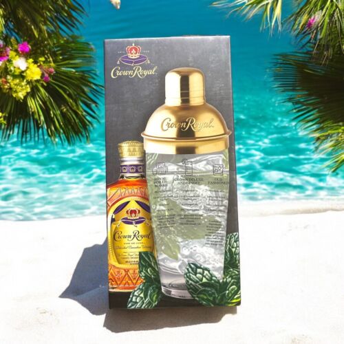 Crown Royal- Glass Cocktail Shaker-￼Six Recipes With Measurements & Ingredients