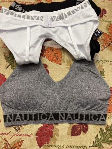 NÁUTICA 3 PACK INTIMATES LOUNGE COMFORT BRAS SIZE MEDIUM RETAIL $54 BEAUTIFUL!