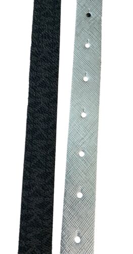 Michael Kors belts 2 For 1 Black MK Logo And Metallic Silver Buckles Silver