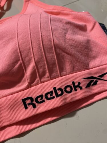 Reebok Tone Seamless Bra Electric Coral Heather Medium Support XLarge MSRP $40