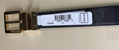 MICHAEL KORS BELT REVERSIBLE BEIGE MK LOGO/ BLACK GOLD BUCKLE