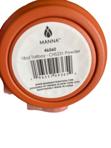 MANNA 18 oz TALL BOY TRAVELER INSULATED STAINLESS STEEL TUMBLER NEW AUTHENTIC