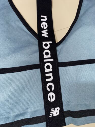 New Balance Medium Impact Sports Bra Style 112016 Smoke Blue Size XXL