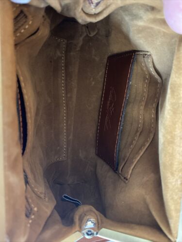 Patricia Nash Blue Forest Hand-Bag Wristlet Savena 100% Authentic Leather CUTE!