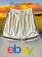 Champion Basketball Shorts Mens~L Gray Mesh~Black Stripes~ Gym NEW